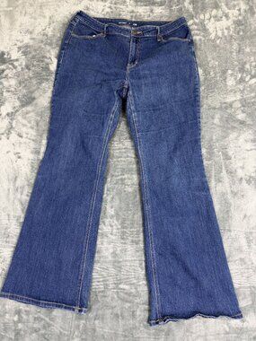 Old Navy Women's Size 16 Blue High Rise Flare Jeans Pre-Owned